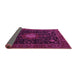 Sideview of Medallion Pink Traditional Rug, tr1902pnk