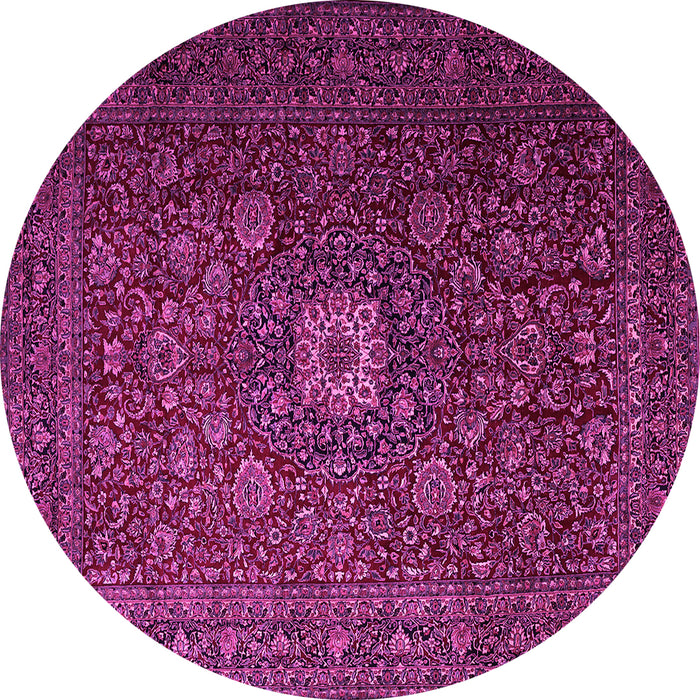 Round Persian Pink Traditional Rug, tr1903pnk