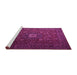 Sideview of Machine Washable Persian Pink Traditional Rug, wshtr1903pnk