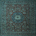 Square Persian Light Blue Traditional Rug, tr1903lblu