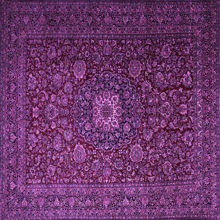 Square Machine Washable Persian Purple Traditional Area Rugs, wshtr1903pur