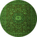 Machine Washable Persian Green Traditional Area Rugs, wshtr1903grn