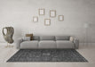 Machine Washable Persian Gray Traditional Rug in a Living Room,, wshtr1903gry