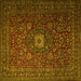 Square Persian Yellow Traditional Rug, tr1903yw