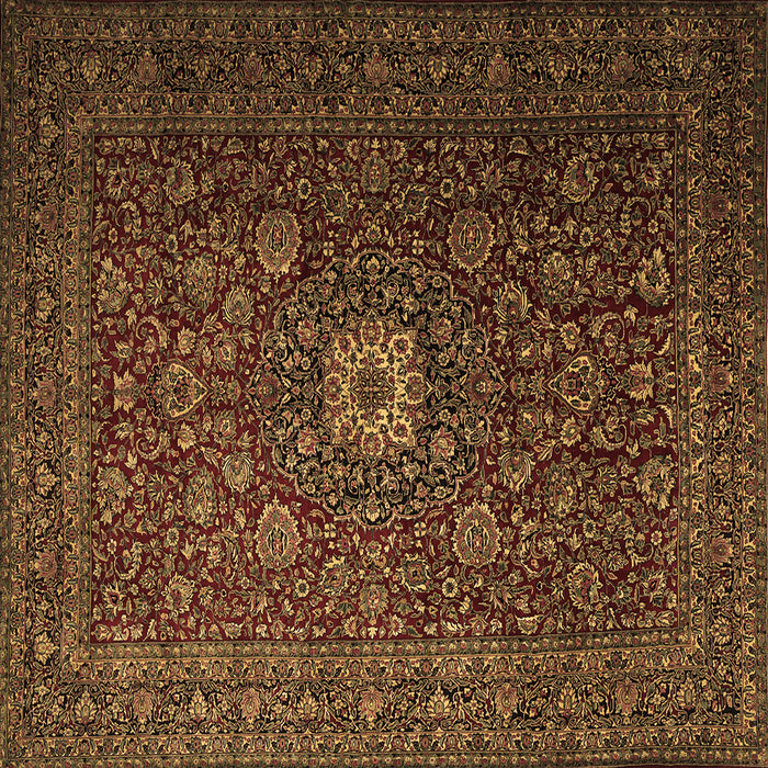 Square Persian Brown Traditional Rug, tr1903brn