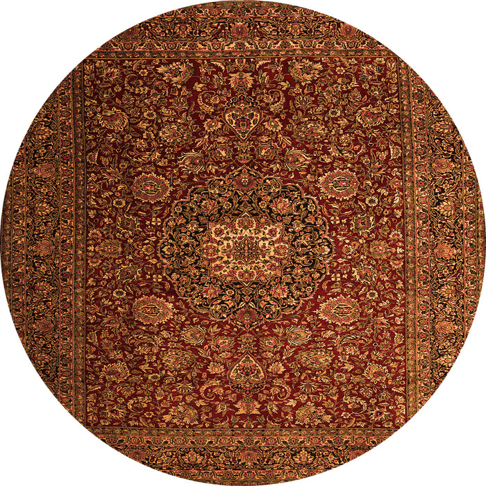 Square Persian Orange Traditional Rug, tr1903org