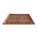 Sideview of Machine Washable Traditional Saffron Red Rug, wshtr1904