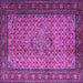 Square Persian Purple Traditional Rug, tr1904pur