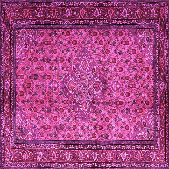 Square Machine Washable Persian Pink Traditional Rug, wshtr1904pnk