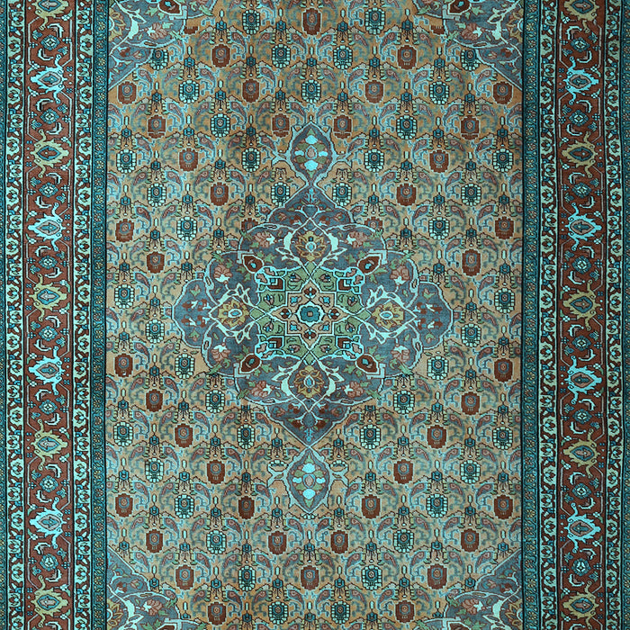 Machine Washable Persian Light Blue Traditional Rug, wshtr1904lblu