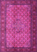 Machine Washable Persian Pink Traditional Rug, wshtr1904pnk