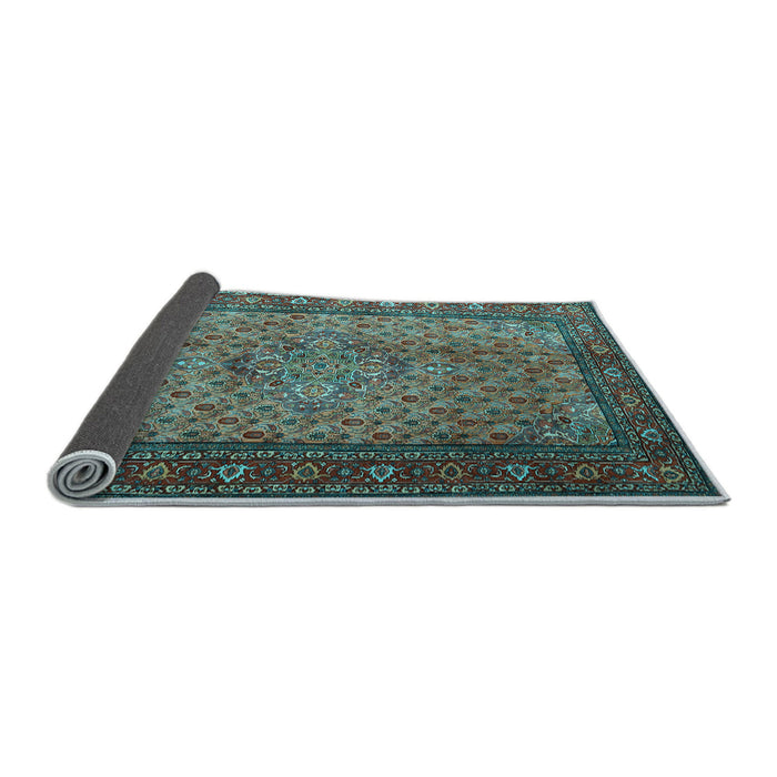 Sideview of Persian Light Blue Traditional Rug, tr1904lblu