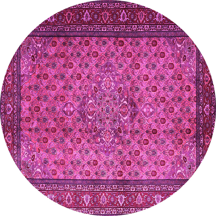 Round Persian Pink Traditional Rug, tr1904pnk