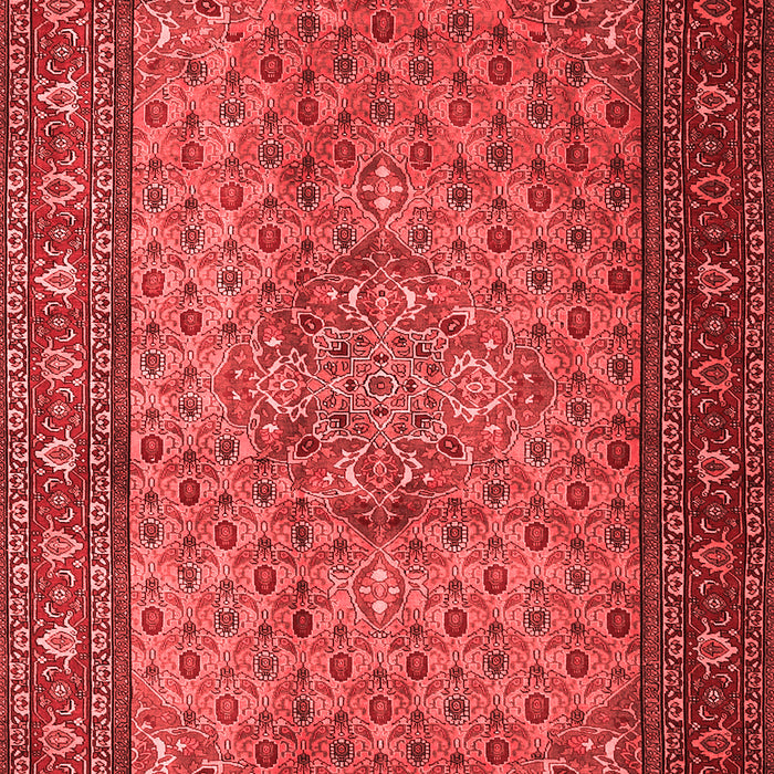 Machine Washable Persian Red Traditional Rug, wshtr1904red