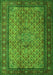 Serging Thickness of Machine Washable Persian Green Traditional Area Rugs, wshtr1904grn