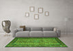 Machine Washable Persian Green Traditional Area Rugs in a Living Room,, wshtr1904grn