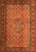 Serging Thickness of Machine Washable Persian Orange Traditional Area Rugs, wshtr1904org