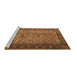 Sideview of Machine Washable Persian Brown Traditional Rug, wshtr1904brn