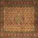 Square Persian Brown Traditional Rug, tr1904brn