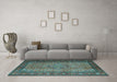 Machine Washable Persian Light Blue Traditional Rug in a Living Room, wshtr1904lblu