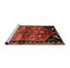 Sideview of Machine Washable Traditional Sienna Brown Rug, wshtr1905