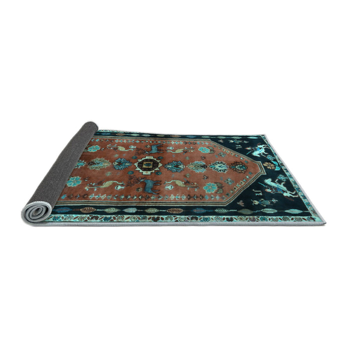 Sideview of Animal Light Blue Traditional Rug, tr1905lblu
