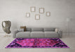 Machine Washable Animal Purple Traditional Area Rugs in a Living Room, wshtr1905pur