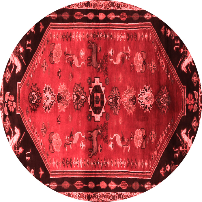 Animal Red Traditional Rug, tr1905red