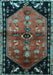 Animal Light Blue Traditional Rug, tr1905lblu