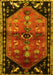 Animal Yellow Traditional Rug, tr1905yw