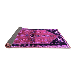 Sideview of Animal Purple Traditional Rug, tr1905pur