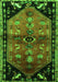 Animal Green Traditional Rug, tr1905grn