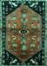 Machine Washable Animal Turquoise Traditional Area Rugs, wshtr1905turq