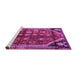 Sideview of Machine Washable Persian Purple Traditional Area Rugs, wshtr1906pur