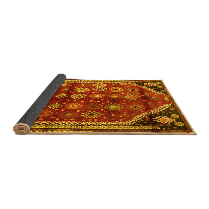 Sideview of Persian Yellow Traditional Rug, tr1906yw