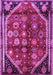 Machine Washable Persian Purple Traditional Area Rugs, wshtr1906pur