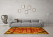 Machine Washable Persian Yellow Traditional Rug in a Living Room, wshtr1906yw