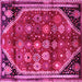 Square Persian Pink Traditional Rug, tr1906pnk