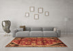 Machine Washable Persian Brown Traditional Rug in a Living Room,, wshtr1906brn