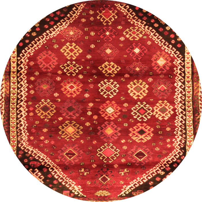 Square Persian Orange Traditional Rug, tr1906org