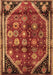 Machine Washable Persian Brown Traditional Rug, wshtr1906brn