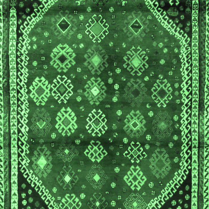 Machine Washable Persian Emerald Green Traditional Area Rugs, wshtr1906emgrn