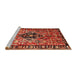 Sideview of Machine Washable Traditional Red Rug, wshtr1907