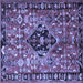 Square Persian Blue Traditional Rug, tr1907blu