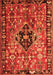 Serging Thickness of Machine Washable Persian Orange Traditional Area Rugs, wshtr1907org