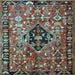 Square Persian Light Blue Traditional Rug, tr1907lblu