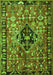 Serging Thickness of Machine Washable Persian Green Traditional Area Rugs, wshtr1907grn