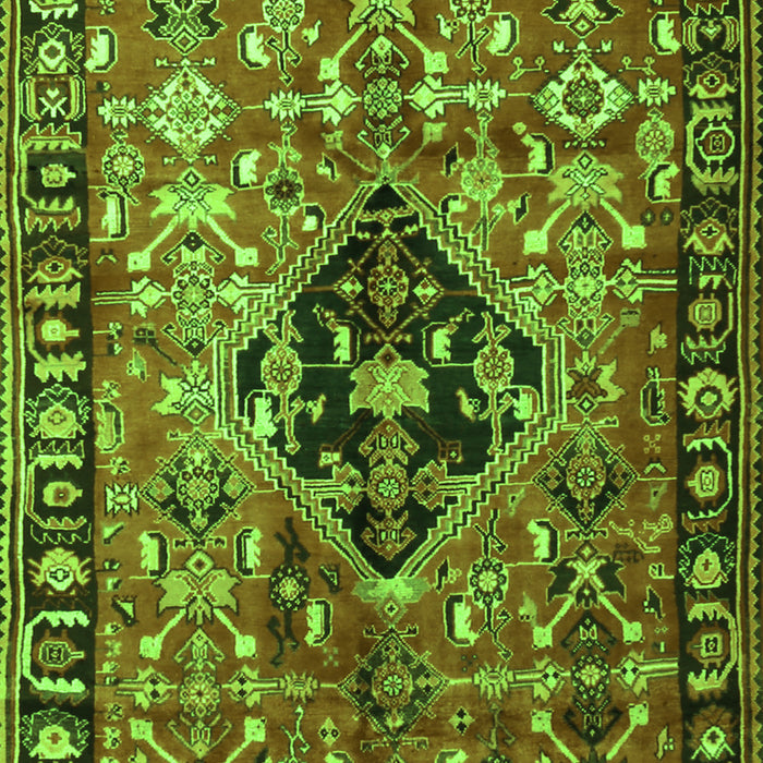 Serging Thickness of Machine Washable Persian Green Traditional Area Rugs, wshtr1907grn