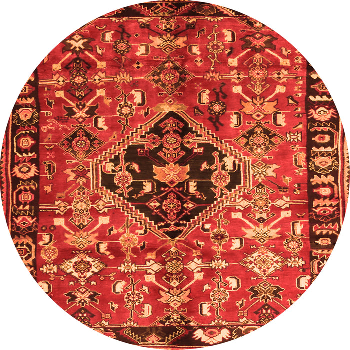 Square Persian Orange Traditional Rug, tr1907org