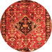 Square Persian Orange Traditional Rug, tr1907org
